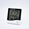 Ceas digital HTC-8A, statie meteo, termometru, higrometru, umiditate, ecran iluminat, alb