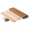 Set scoala din lemn, creioane, rigla, ascutitoare