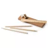 Set scoala din lemn, creioane, rigla, ascutitoare
