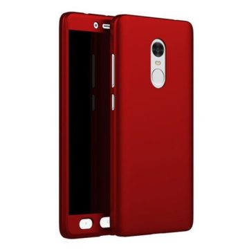   Husă Full Cover 360° pentru Xiaomi Redmi 5A (față + spate + sticlă), roșie