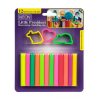 Set plastilina 12 culori diferite neon & forme, 15 piese