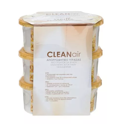 Dezumidificator pasiv cutie, aroma de vanilie, 100 grame, 3 bucati