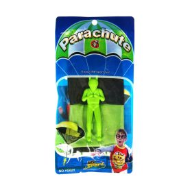 Jucarie figurina cu paraşuta, verde
