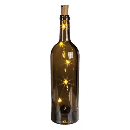 Dop pentru sticle decorativ cu LED, alb cald