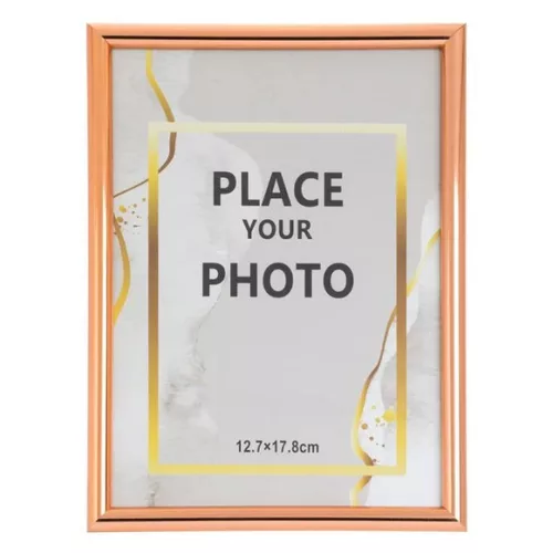 Rama foto decorativa rose gold, 13 x 18 cm