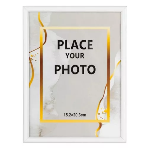 Rama foto decorativa alba, 15 x 20 cm