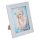 Rama foto decorativa din lemn, argintie glitter, 13 x 18 cm