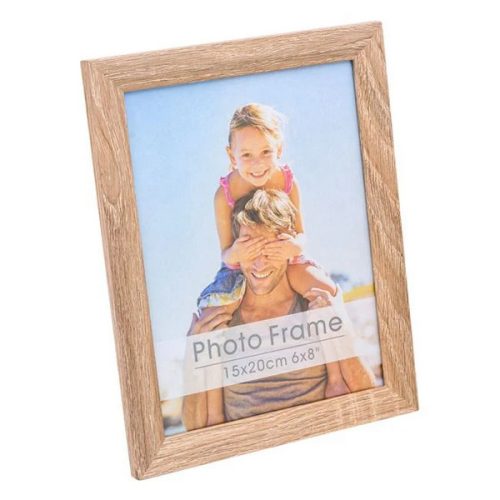 Rama foto decorativa,  model efect de lemn deschis, 15 x 20 cm