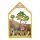 Decoratiune de Paste din lemn Casuta Iepurasi Baiat si Fetita, 14 x 4 x 22 cm