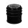 Opritor usa metalic, negru, logo STOP, 7.5 x 8 cm, 800 grame