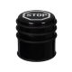 Opritor usa metalic, negru, logo STOP, 7.5 x 8 cm, 800 grame