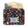 Portofel / ​portcard textil, model floral, protectie RFID, 5 compartimente, 10 x 7.5 cm