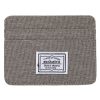 Portofel / ​portcard textil gri, protectie RFID, 5 compartimente, 10 x 7.5 cm
