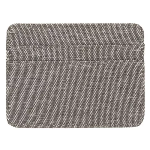 Portofel / ​portcard textil gri, protectie RFID, 5 compartimente, 10 x 7.5 cm