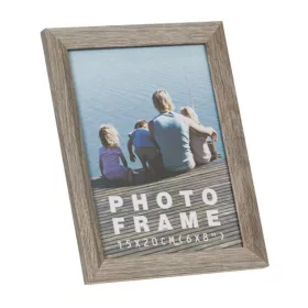 Rama foto decorativa,  aspect de lemn gri, 15 x 20 cm