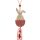 Decoratiune de Paste din lemn Ou Iepure rosu, suspendabila, 5 x 50 cm