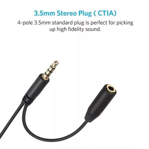 Microfon tip lavaliera cu clips, conector jack 3.5 mm