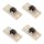 Roti pivotante autocolante sin plastic, albe 4.7 x 2.4 cm, 4 bucati