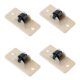 Roti pivotante autocolante sin plastic, albe 4.7 x 2.4 cm, 4 bucati