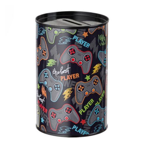 Pusculita metalica, model Gamer,  8 x 12.5 cm, neagra