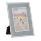 Rama foto decoratia din sticla, oglinda argintie cu glitter, 10 x 15 cm