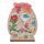 Decoratiune de Paste din lemn, model Iepurasi si oua colorate, panglica in carouri, 11 x 2.5 x 14 cm 