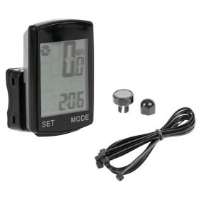   Vitezometru wireless pentru bicicleta, rezistent la apa, 14 functii, negru