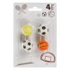 Set radiere 3D, in forma de mingi, 2.5 cm, 4 bucati