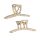 Clame par aurii, cu strass & perle albe, 7.5 cm, 2 bucati