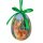 Ou decorativ de Paste, model iepurasi maro si flori colorate, 7.5 cm
