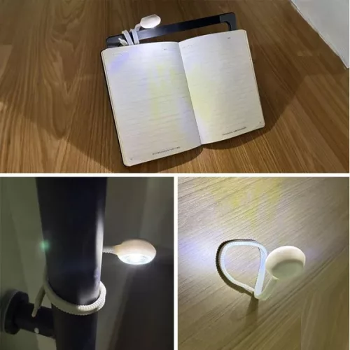 Lampa de citit LED, tip siret, lumina alba, Ø3 x 26 cm