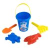 Găleată de plajă Blue Dolphin, 10 x 11 cm și 4 accesorii
