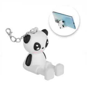   Suport/stand de birou pentru telefon mobil Panda, prindere tip breloc, 3.5 x 3.5 x 5 cm