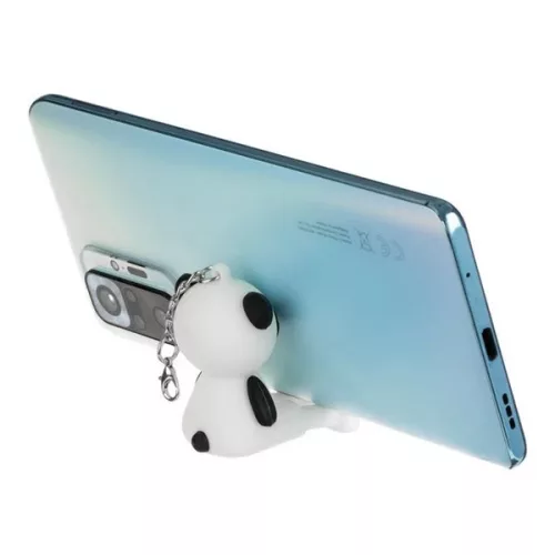 Suport/stand de birou pentru telefon mobil Panda, prindere tip breloc, 3.5 x 3.5 x 5 cm