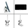 Suport/stand de birou pentru telefon mobil Panda, prindere tip breloc, 3.5 x 3.5 x 5 cm