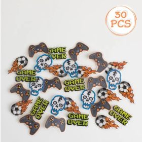   Set 30 decoratiuni spite bicicleta, model gamer, footbal, skull