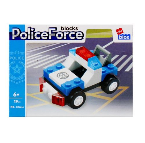 Set de constructie Alleblox Police Force, vehicul de politie, 29 piese, 6+