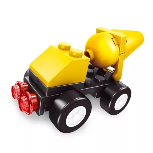 Set de constructie Alleblox, Vehicule constructii, 23 piese, +6 ani