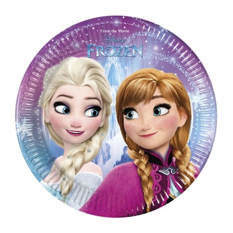 Frozen Anna şi Elsa party farfurie de hârtie 23 cm set 8 bucăţi