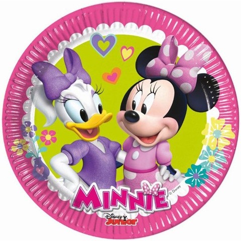 Minnie Mouse farfurie hârtie 20 cm 8 bucăţi