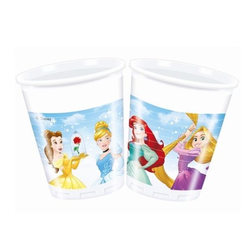 Disney Princess set pahare de plastic 200ml 8 bucăţi