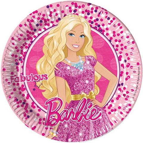 Barbie Fabulous farfurie hârtie 8bc 23cm