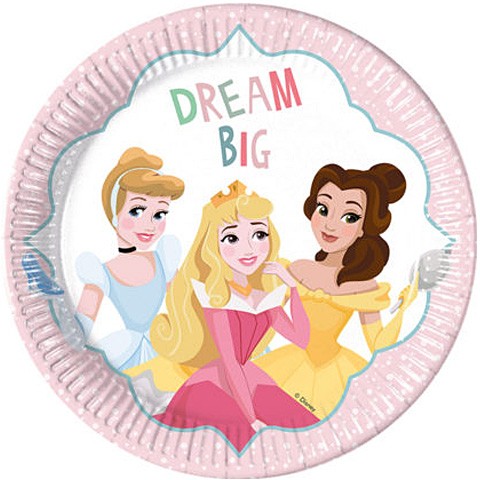 Disney Princess Dream Big farfurie hârtie 8bc 23cm