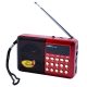 Radio portabil JOC-H011UR, MP3, microSD/USB,FM, afisaj electronic, acumulator BL-5C, negru/rosu