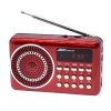 Radio portabil JOC - H1022USB, MP3, microSD/USB,FM, afisaj electronic, acumulator 2000 mAH, rosu