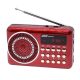 Radio portabil JOC - H1022USB, MP3, microSD/USB,FM, afisaj electronic, acumulator 2000 mAH, rosu