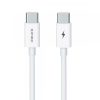 Cablu de date si incarcare Type-C to Type-C JXL-232, 18W, alb
