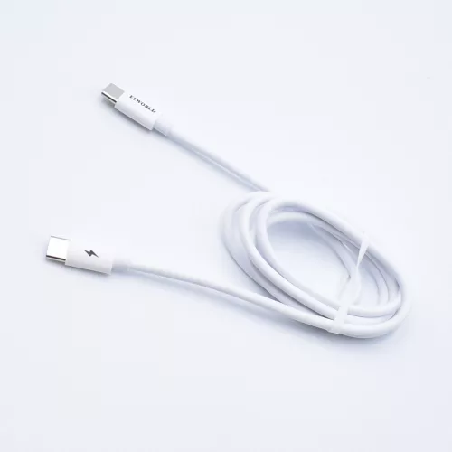 Cablu de date si incarcare Type-C to Type-C JXL-232, 18W, alb