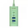 Incarcator casa Elworld JXL-255, 4 porturi (2 x USB, 2 x PD), cablu prelungitor 1 metru, verde