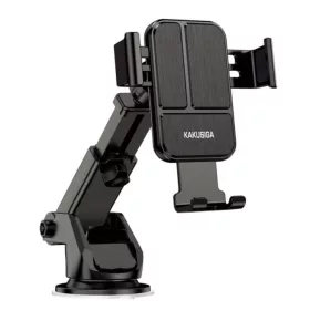   Suport auto KAKU KSC-715B, cleme laterale, MultiAngle, brat telescopic, prindere pe bord/parbriz, negru